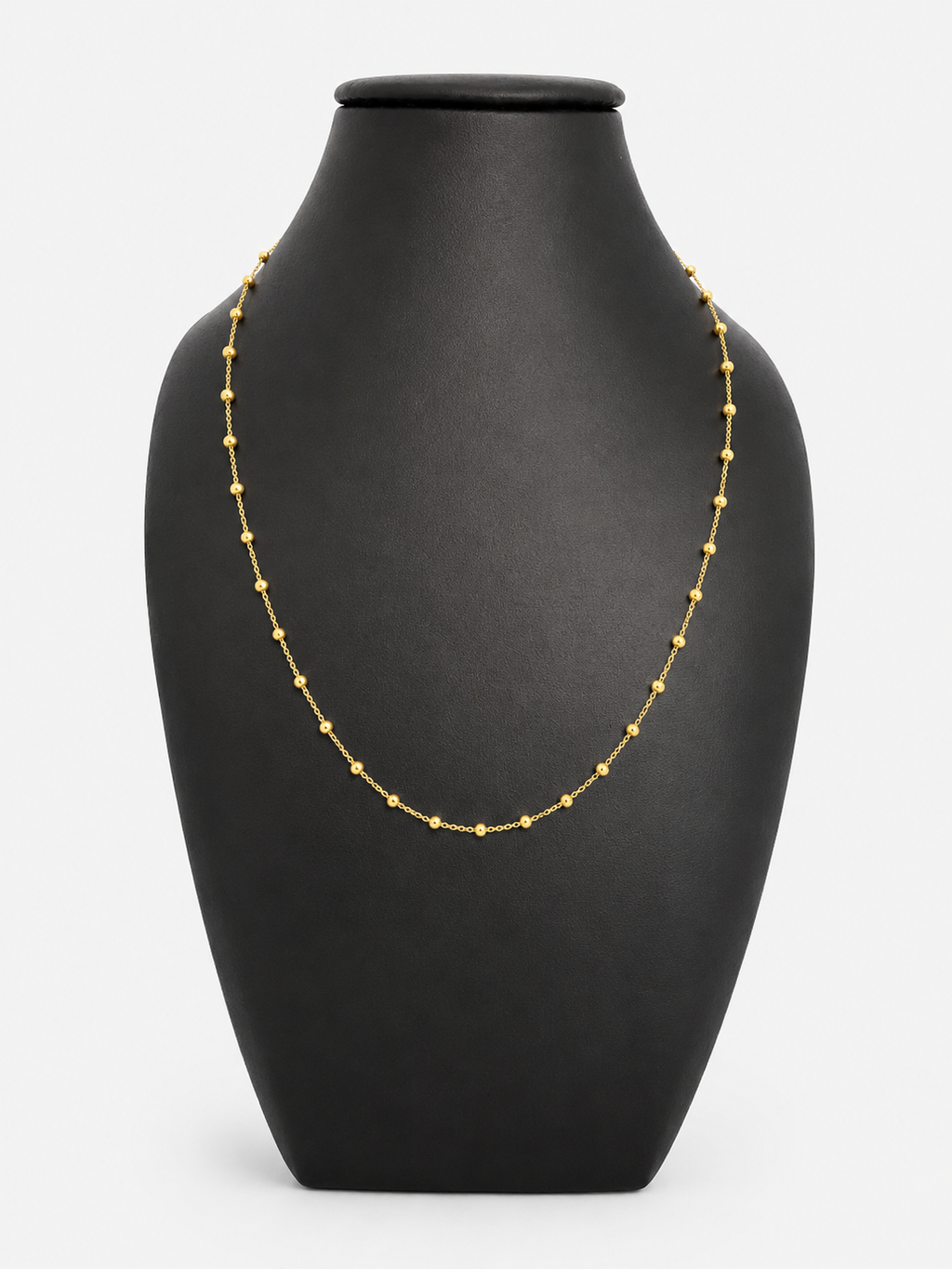 14K Gold Bead Chain Necklace