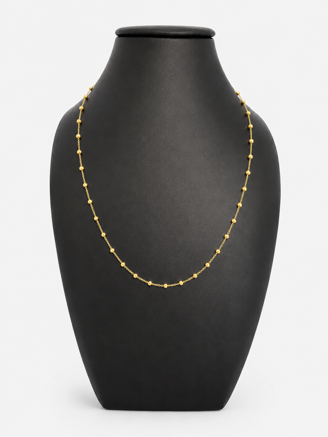14K Gold Bead Chain Necklace