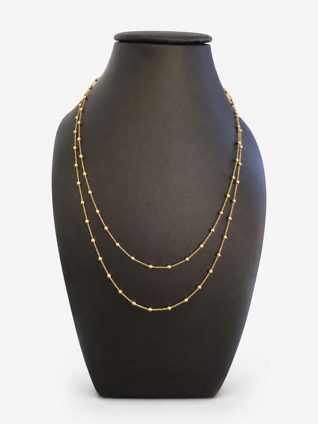 14K Gold Bead Chain Necklace