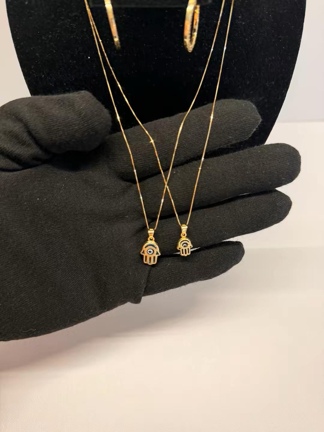 Hamsa Evil Eye Necklace