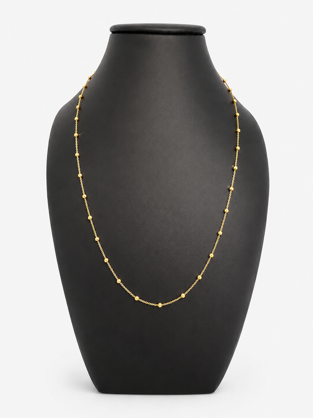 14K Gold Bead Chain Necklace