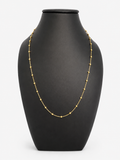 14K Gold Bead Chain Necklace