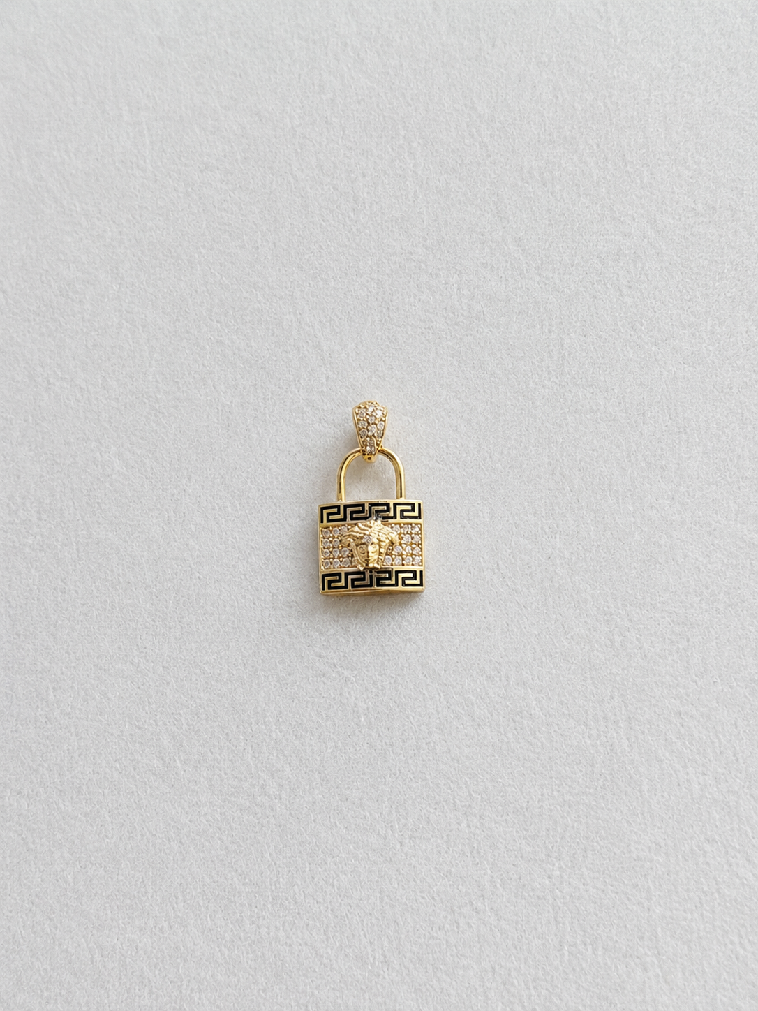 14K Gold Lock Pendant