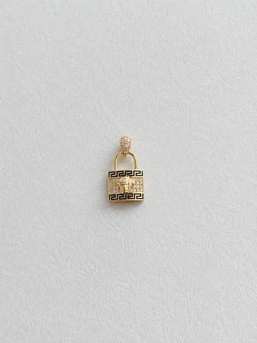 14K Gold Lock Pendant