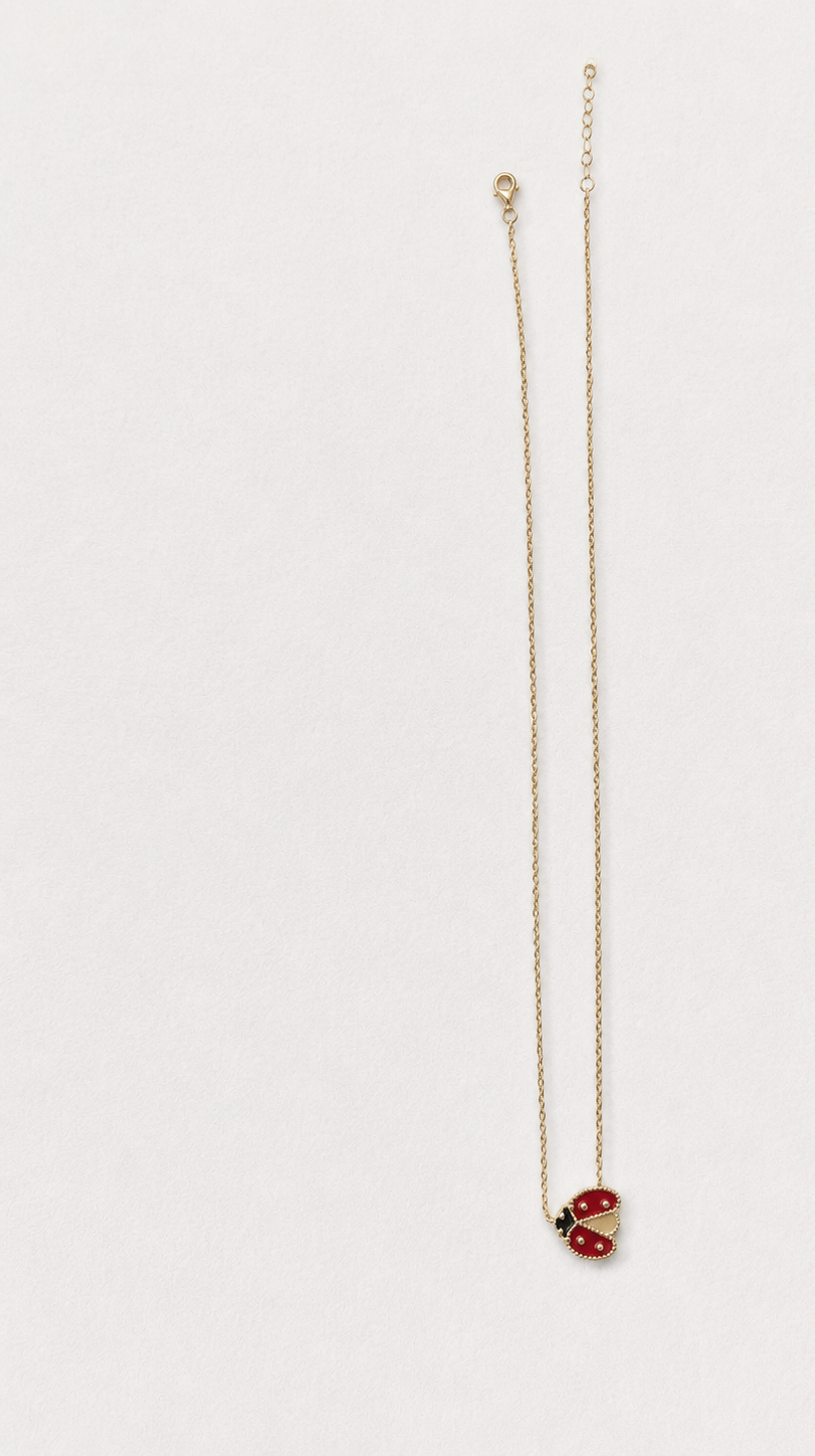 14K Gold Ladybug Necklace