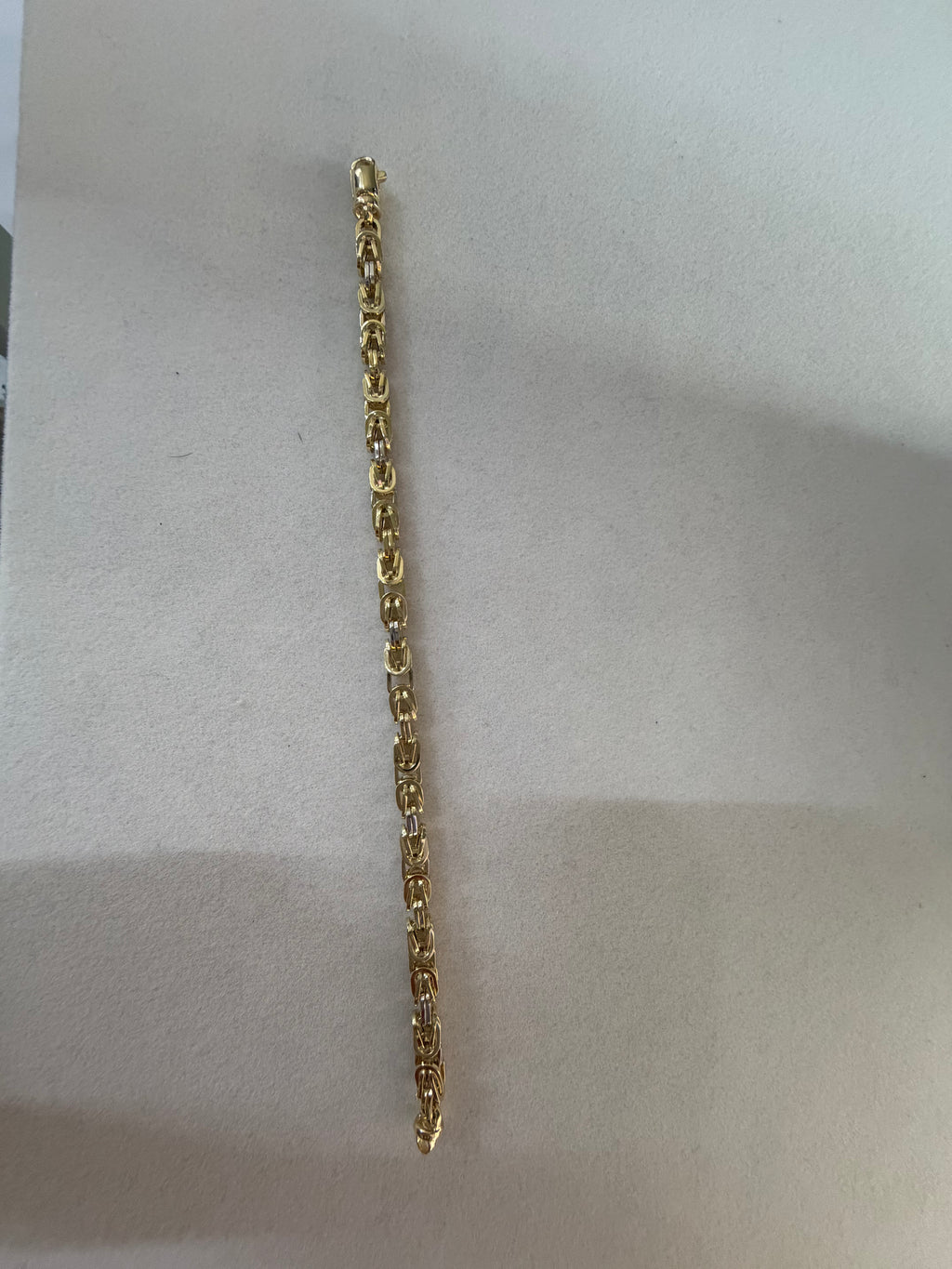 14K Two-Tone Chinese Link Bracelet