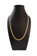 14K Solid Diamond-Cut Cuban Link Chain