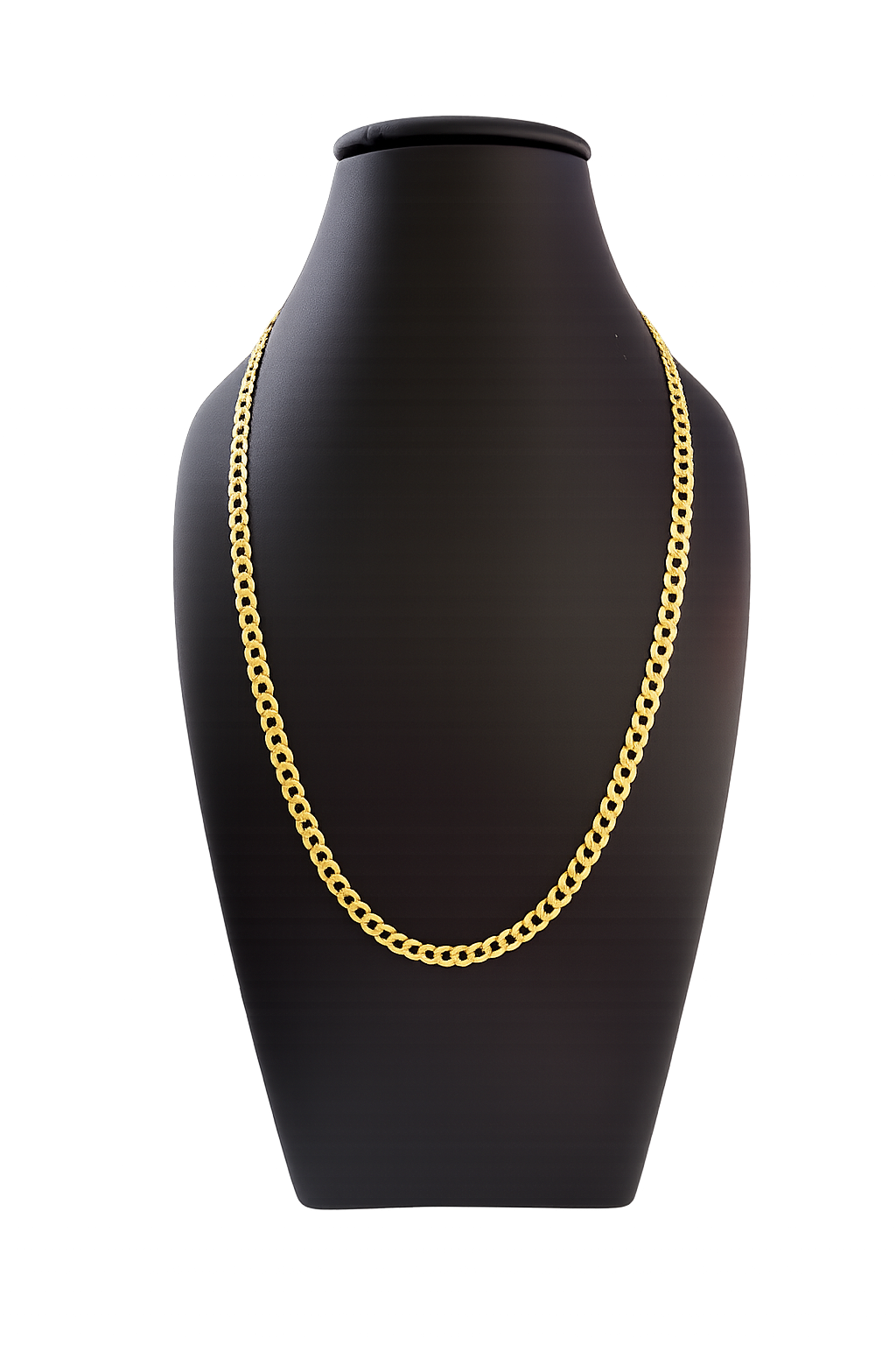 14K Solid Diamond-Cut Cuban Link Chain