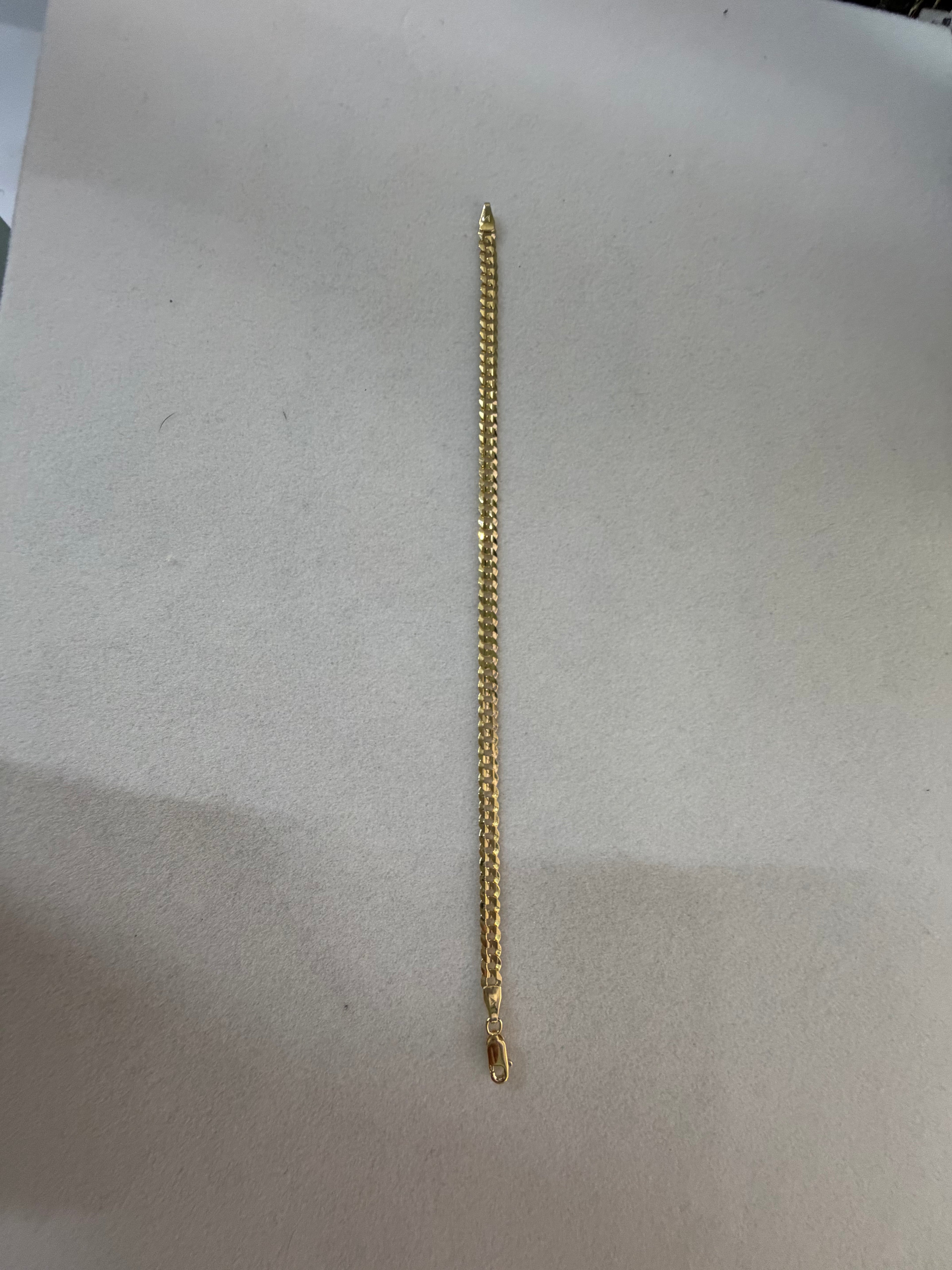 Cuban Link Diamond-Cut Bracelet – 14K Gold