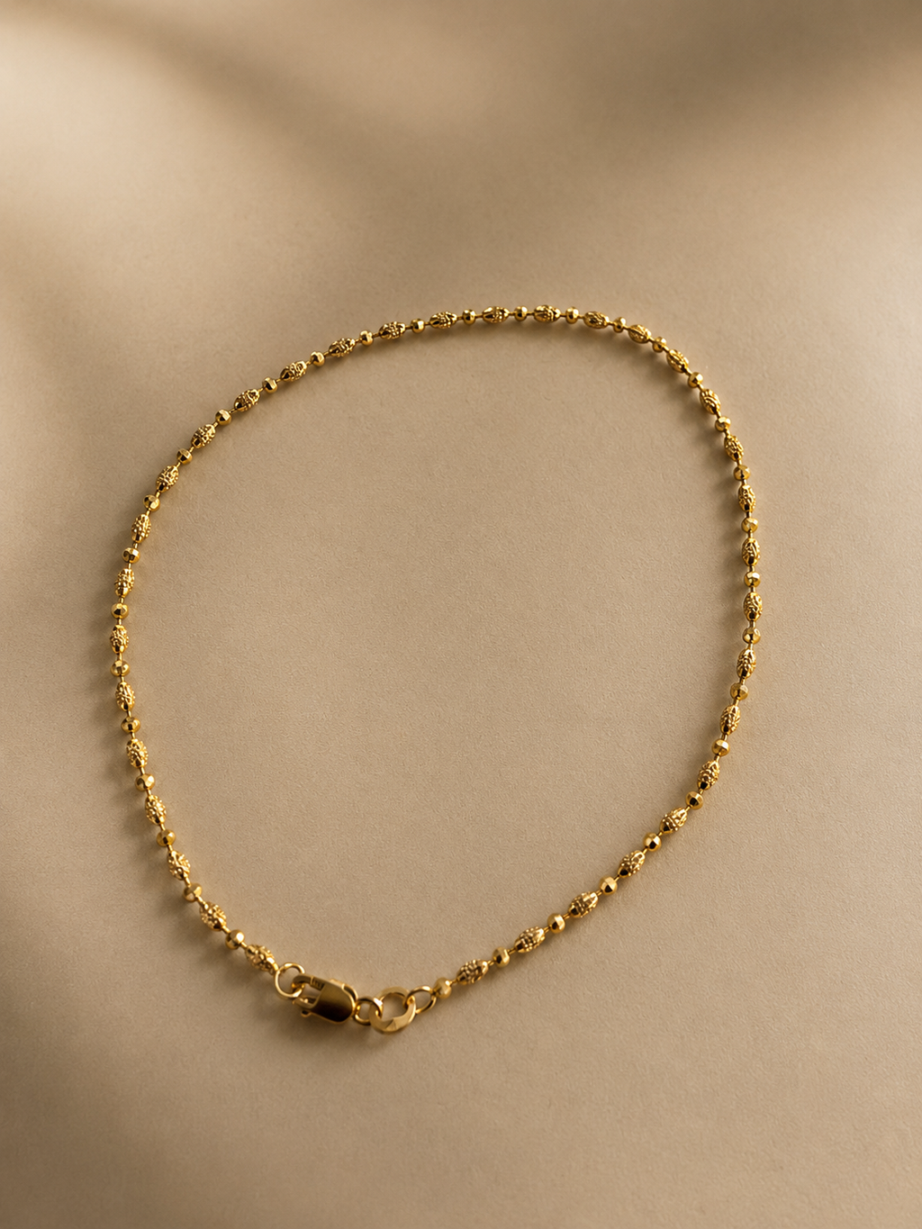 14K Gold Barrel Bead Set