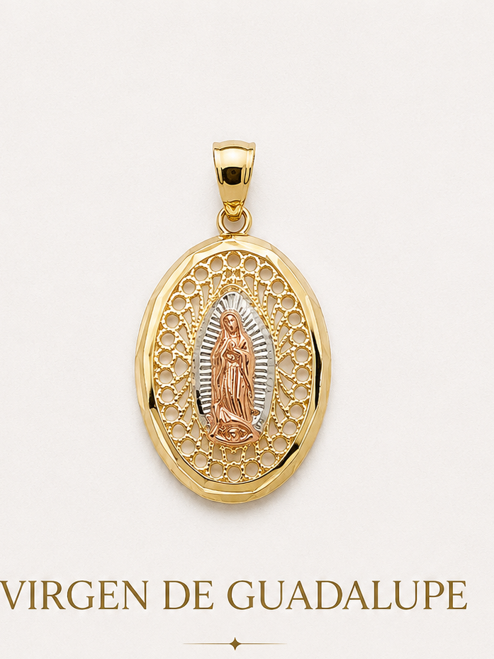Virgin of Guadalupe Pendant – Tri-Color