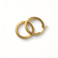 Classic Greek Key Gold Hoops