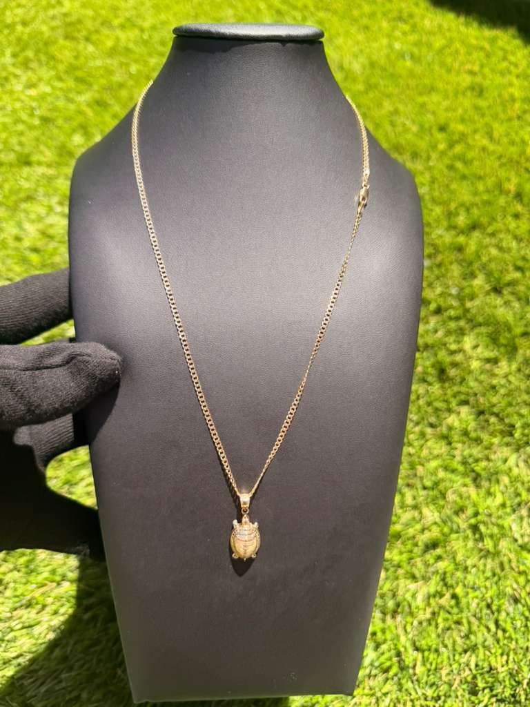 14K Gold Turtle Pendant