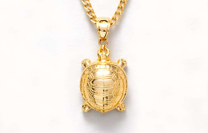 14K Gold Turtle Pendant