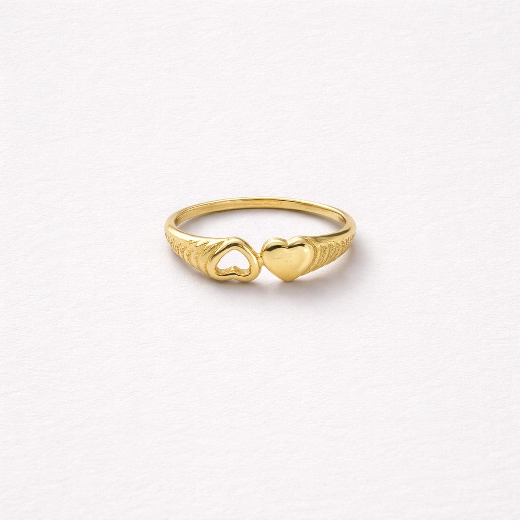 💛 Twin Hearts Ring