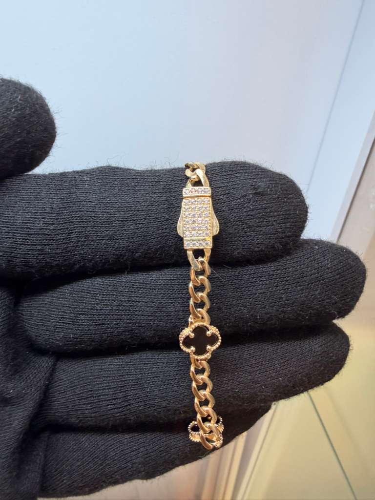Black Clover Cuban Link Bracelet