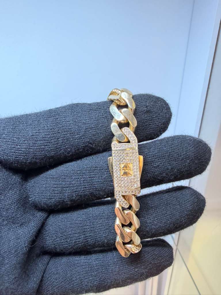 Signature Monaco Link Gold Bracelet