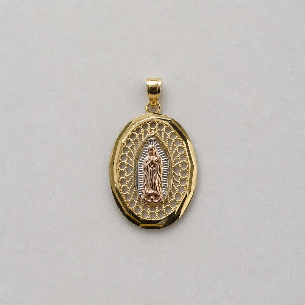 Virgen de Guadalupe Tricolor Pendent