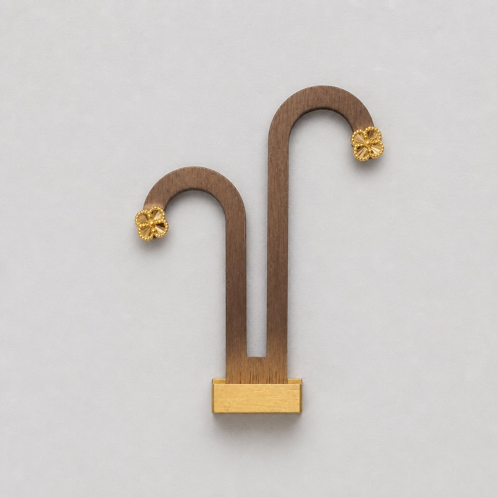 Floral Gold Stud Earrings