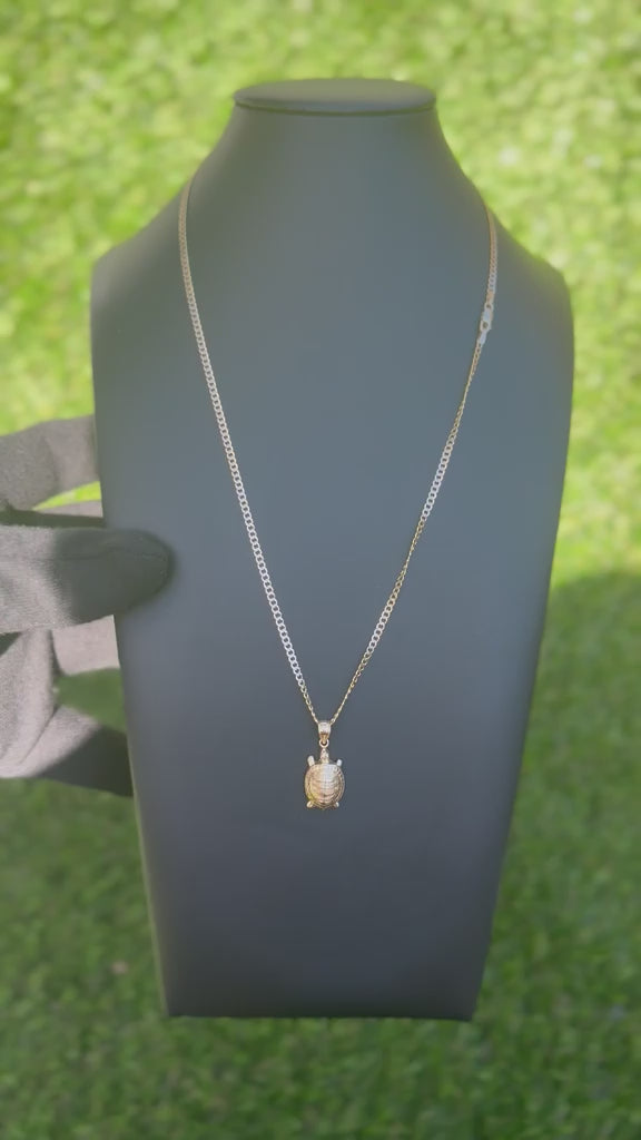 14K Gold Turtle Pendant